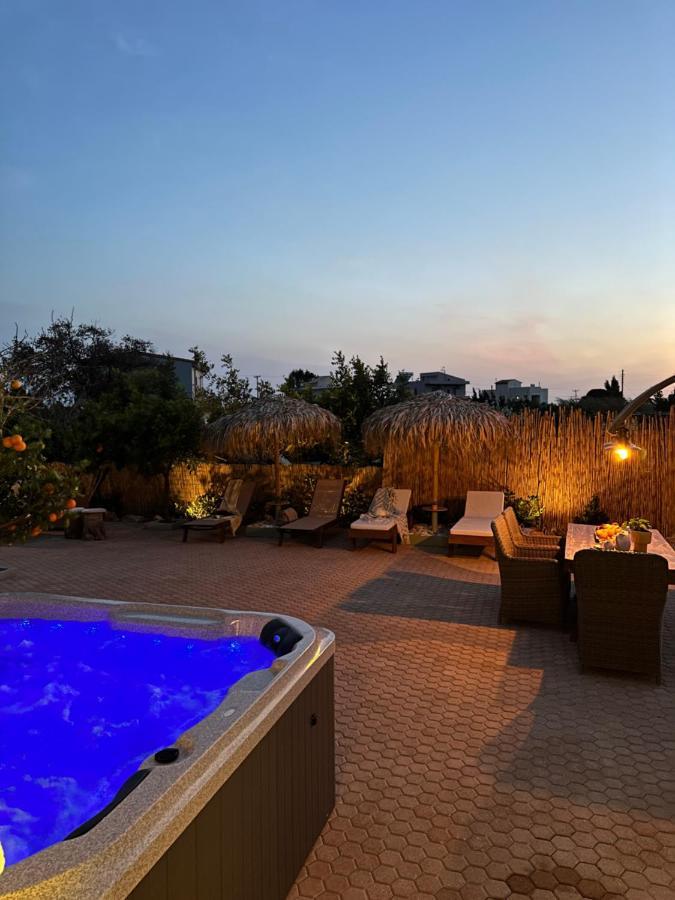 קוקינוס פירגוס Villa Aspasia With Private Jacuzzi - Oasis Resort מראה חיצוני תמונה